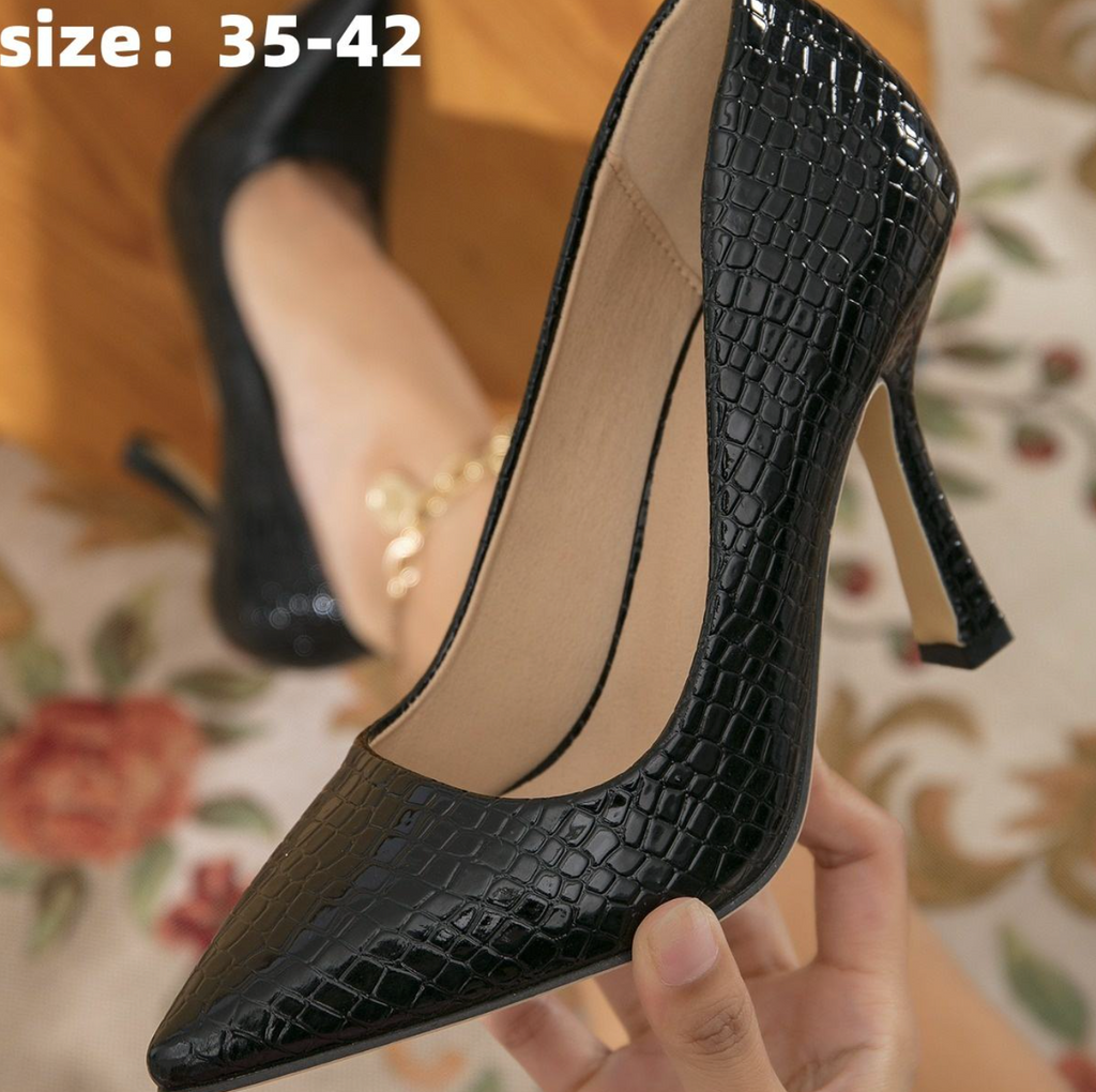 Black Stiletto High Heels