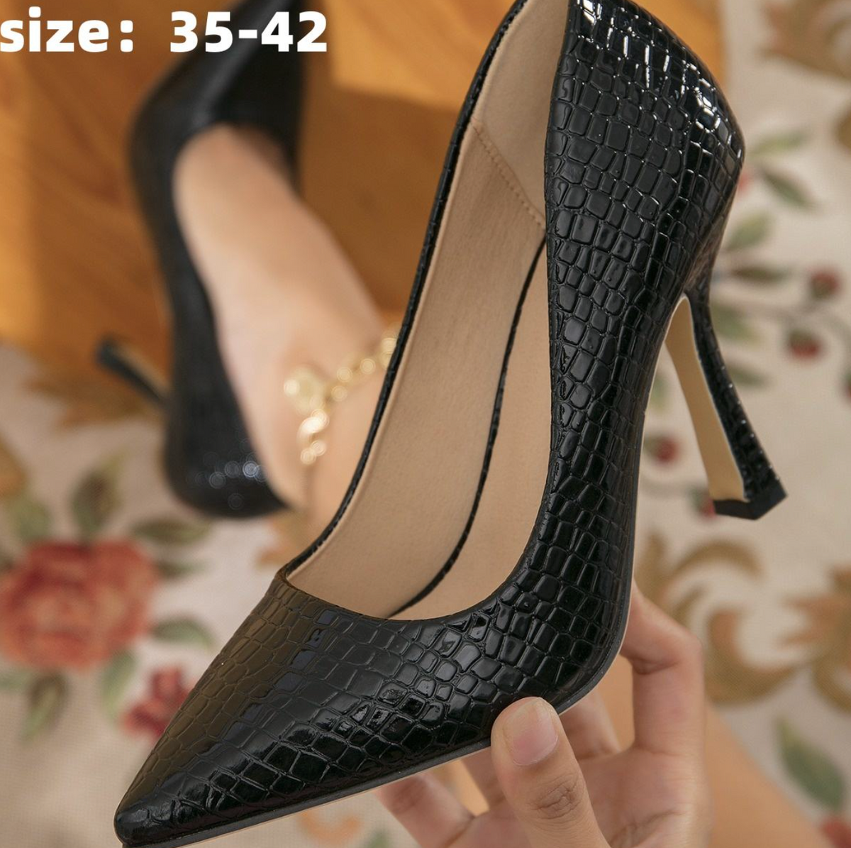 Black Stiletto High Heels