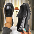 Black Low Top Loafers For Winter