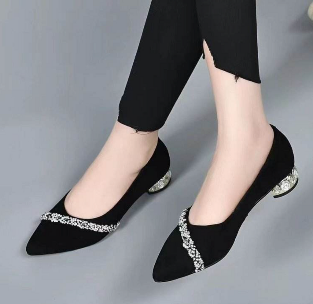 Rhinestone Pointed-Toe