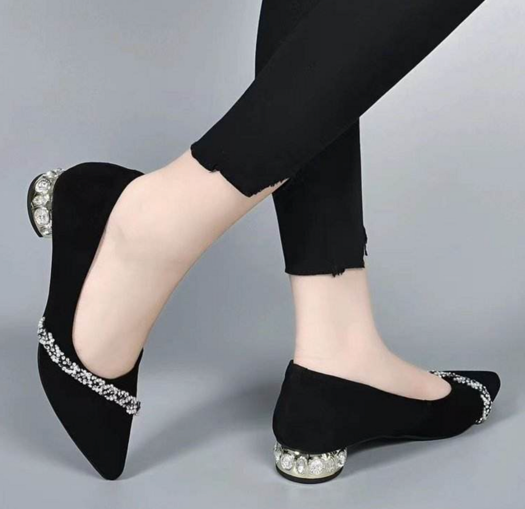 Rhinestone Pointed-Toe