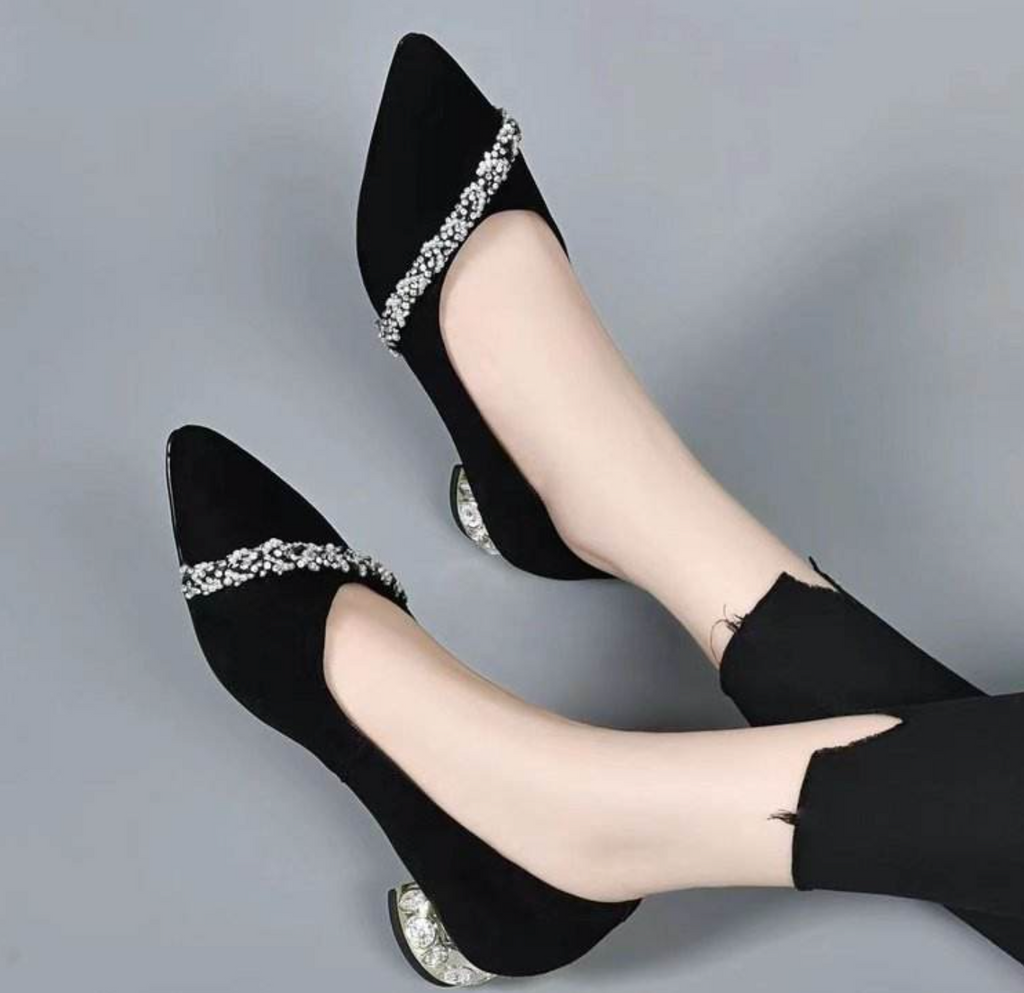 Rhinestone Pointed-Toe